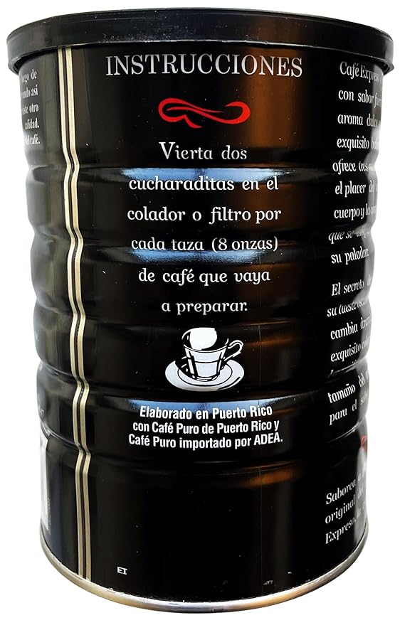 Alto Grande Super Premium Medium-Dark Ground Coffee 8.8 Ounce Canister and Garrido Expreso Dark Roast Coffee 10 Ounce Canister Arabica Puerto Rico Variety Bundle