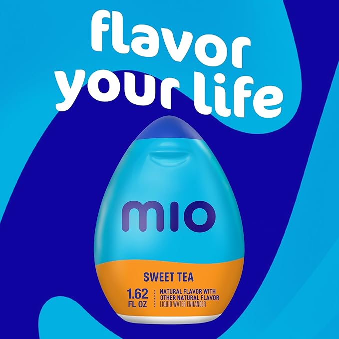 MiO Liquid Water Enhancer - makes 24 servings + Vitamins 1.62 oz each (Sweet Tea Pack of 2)