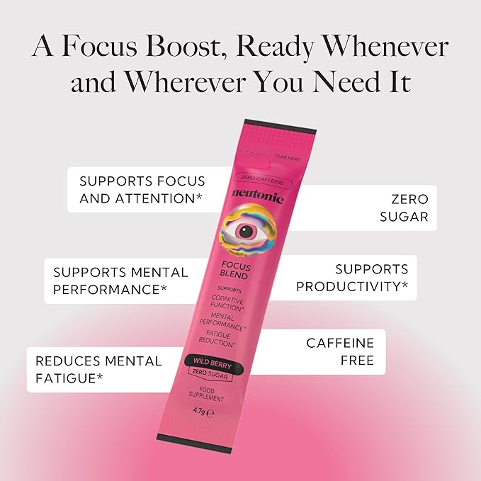neutonic Nootropic Productivity Energy Drink &amp Focus Blend Powder Bundle | 12 Cans Wild Citrus &amp 16 Sticks Wild Berry | Zero Sugar | Support Memory Mental Clarity Cognitive Function