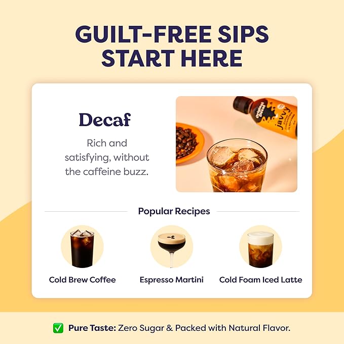 Coffee Concentrate - Cold Brew Coffee Perfect for Hot or Iced Instant Coffees Hot Drinks Cold Brew Concentrate 35 Servings - Original Decaf