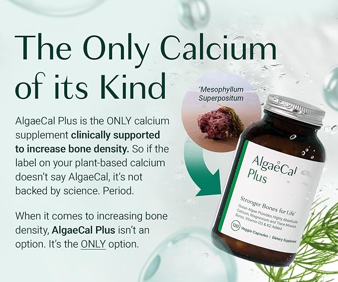 ALGAECAL Bone Builder &amp Collagen Bundle – Clinically-Supported Collagen with Verisol Fortibone Fortigel + Plant-Based Calcium Strontium D3 K2 Magnesium &amp 16 Nutrients for Beauty &amp Bo