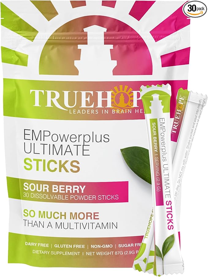 Multivitamin Nootropic Pouches with Inositol - Once-Per-Day EMPowerplus Ultimate Sticks - 30 Count (Sour Berry)