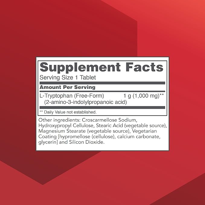 PROTOCOL FOR LIFE BALANCE L-Tryptophan 1000mg - Sleep Support Promotes Relaxation - 60 Tabs