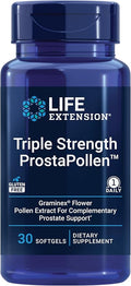 Life Extension Triple Strength ProstaPollen™ Prostate Health Prostate Function Flower Pollen Extract Gluten Free 30 softgels