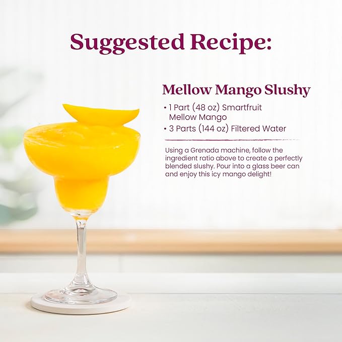 Smartfruit Mellow Mango + Immunity – 100% Real Fruit Purée with Mango Banana Apple &amp Pineapple – Great for Smoothies Juice Yogurt Cocktails Teas – High in Vitamin C Selenium &amp Zinc – 48