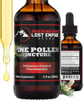 Lost Empire Herbs Pine Pollen Tincture Pine Pollen Liquid Extract for Testosterone - Alcohol Tincture is Superior for Better Absorption 3rd Party Lab Tested (2 Ounce)