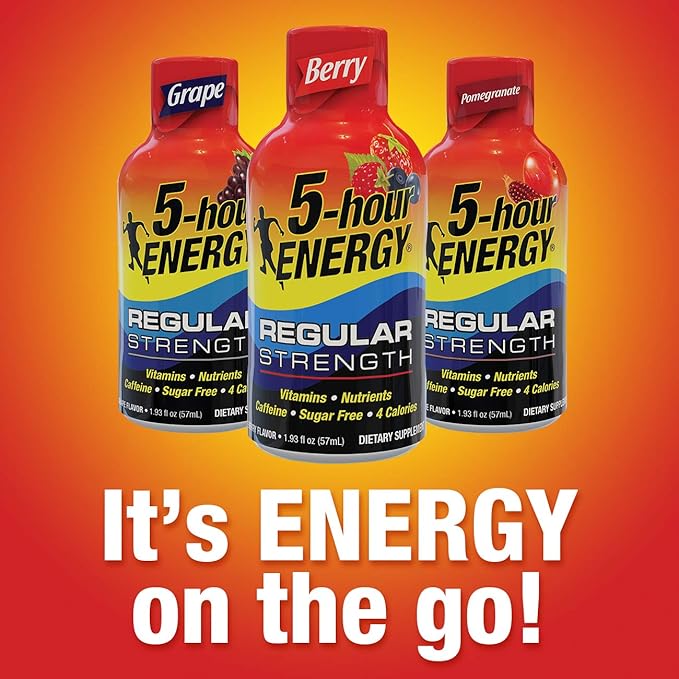 5-hour ENERGY Shot Regular Strength Berry 1.93 oz 48 Pack