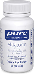 Pure Encapsulations Melatonin 20 mg - Not Intended for Sleep Support - for Immune System &amp Healthy Cells - 99.5% Purity Melatonin - Gluten Free &amp Non-GMO - 60 Capsules