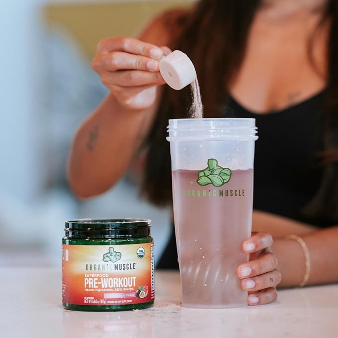 USDA Organic Pre-Workout Powder Passionfruit Guava | Clean Energy Without Jitters | Natural Performance Boost | No Artificial Sweeteners | 20 Superfoods | Low Caffeine 20 Servings