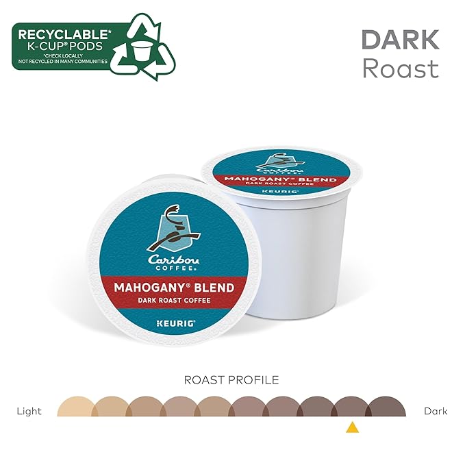Caribou Coffee® Single-Serve Coffee K-Cup® Pods Mahogany Carton Of 24