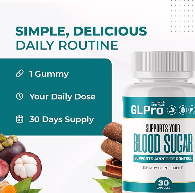 GLPro Capsules – Natural Supplement with Hawthorne Garlic Green Tea &amp Hibiscus – Non-GMO Gluten-Free Dairy-Free Vegetarian Made in USA – 30 Capsules 1 Month Supply