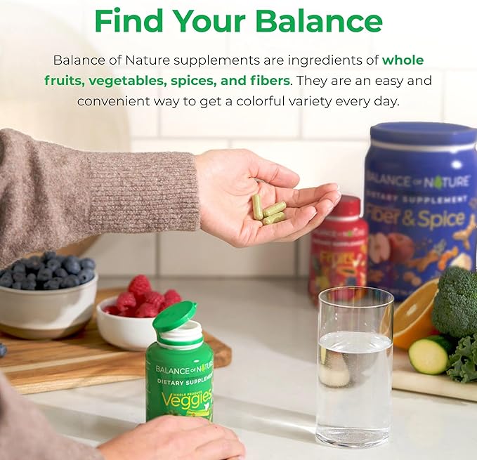 Balance of Nature Whole Veggies Supplement with Superfood Vegetables