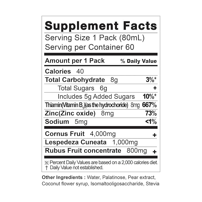 Chunho N'Care Cornus Fruit Juice Help men get healthier boost immune system (60 pack)