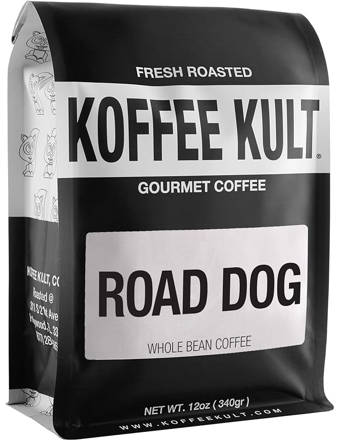 Koffee Kult Road Dog Dark Roast Coffee Beans (whole bean 12oz)