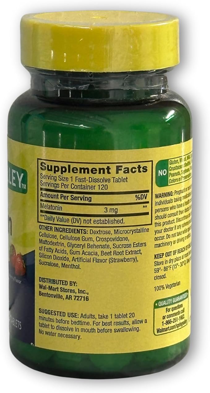 Melatonin 3mg- Fast Dissolve 120 Tablets (Pack of 2) Boxed by Fusion Shop Store