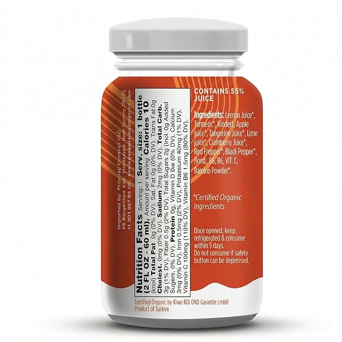 Wellness Shots 12 Pack – Cold Pressed Juice Based Liquid Botanical Shot – 60 ml Ready to Drink Functional Wellness Drink – Daily Routine Format (Immunity Citrus Blend)