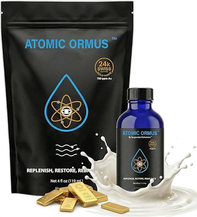 Liquid Monoatomic 24k Gold ORMUS – 4oz 24k Gold Platinum Iridium ORMUS Energetically Enhanced Memory Energy Stamina &amp Vitality Vegan Supplement
