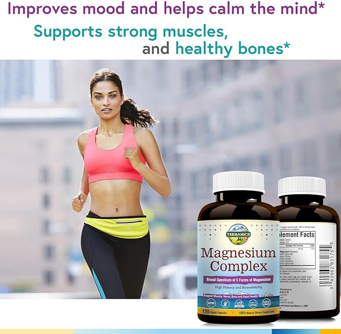 Terranics Multi Collagen Peptides Powder &amp 5-in-1 Magnesium Complex Supplement