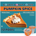 Double Donut Coffee Pumpkin Spice Coffee Pods Medium Roast Coffee Compatible with Keurig K Cups Brewers 72 Count