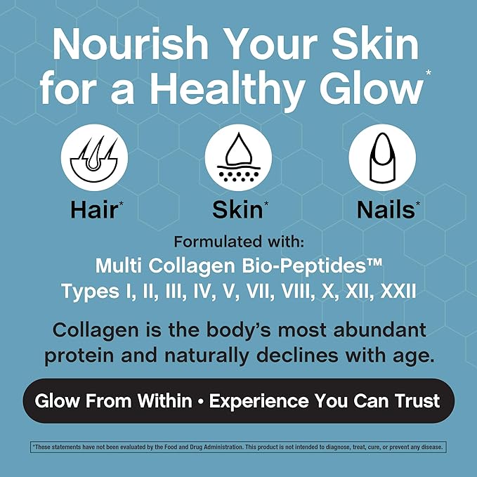 NeoCell Multi Collagen Bio-Peptides Powder | 22oz | Advanced with Hyaluronic Acid and Vitamin C | 10 Super Types of Collagen | Superior Absorption | Grassfed Protein Supplement
