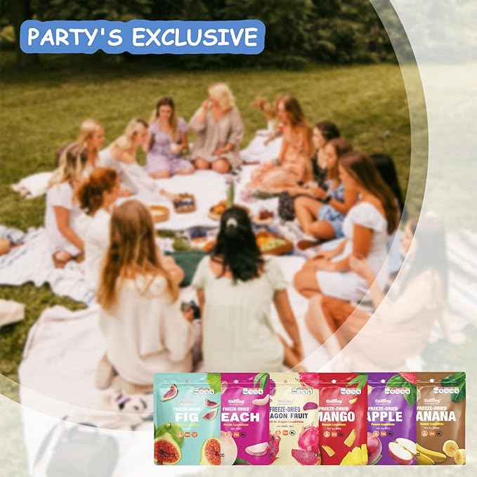 ONETANG Freeze-Dried Mixed Fruit 12 Pack Single-Serve Pack Non GMO Kosher No Add Sugar Gluten free Vegan Holiday Gifts Healthy Snack Blue Box 0.35 Ounce