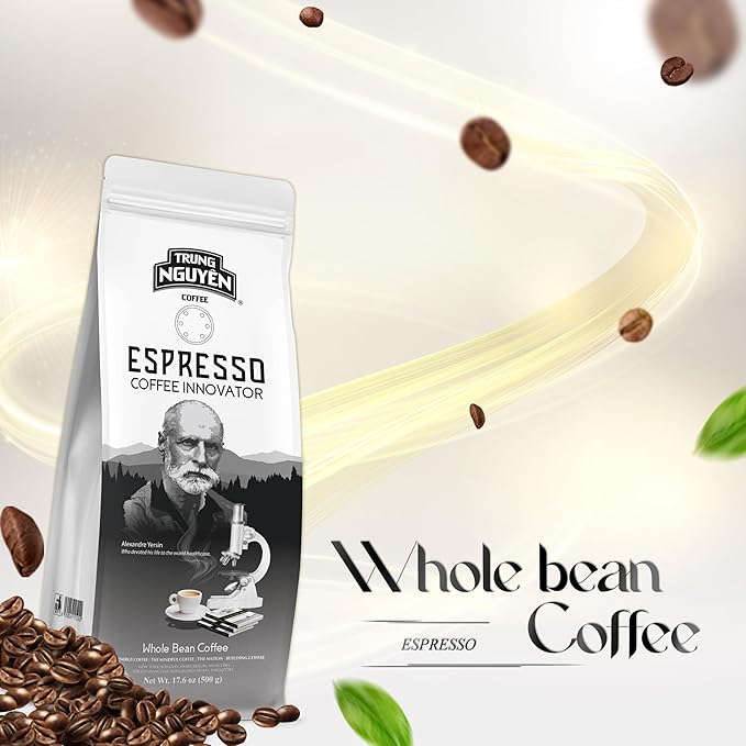 TRUNG NGUYEN LEGEND Espresso Innovator Blended Coffee Bean - Bag 17.6 Oz/500gr Arabica Blend Robusta Medium Roast Whole Beans Full Coffee Beans Perfect Flavor