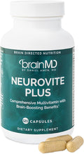 BRAINMD Dr Amen NeuroVite Plus - 120 Capsules - Multivitamin &amp Mineral Supplement Enhanced with Phytonutrients Enzymes &amp Whole Foods - Gluten Free - 30 Servings