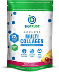BioTrust Ageless Multi Collagen Peptides Powder – 5 Types (I II III V X) – Fruit Punch Collagen Powder for Women &amp Men – Hydrolyzed Protein – Grass Fed Beef Fish Chicken Eggshell Membrane