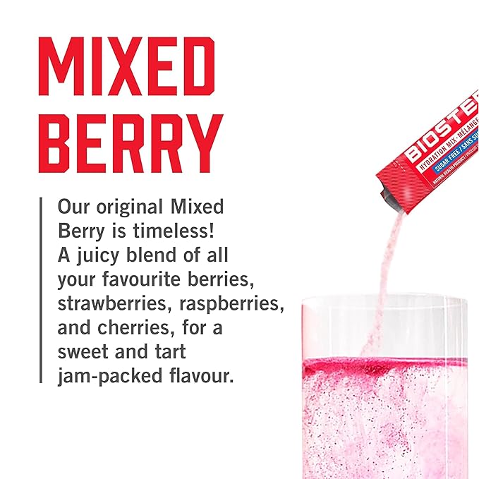 BioSteel Electrolytes Powder Variety Pack - 30 Hydration Packets with Essential Element Electrolytes 3 Flavors: Rainbow Twist Blue Raspberry Mixed Berry Electrolytes Powder Packets
