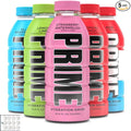 Prime Hydration Sports Drink Variety Bundle - Lemon Lime Tropical Punch Blue Raspberry Strawberry Melon &amp Ice Pop (Pack of 5) - 16.9 Fl Oz By CentaCure and Free Sticker!