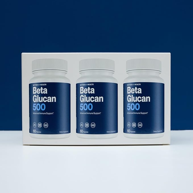 Better Way Health™ - Advanced Immune Readiness - Highly Purified 13/16 Beta Glucan 500 - Clinically Tested Immune Defense - 500mg/60 Capsules (Pack of 3)