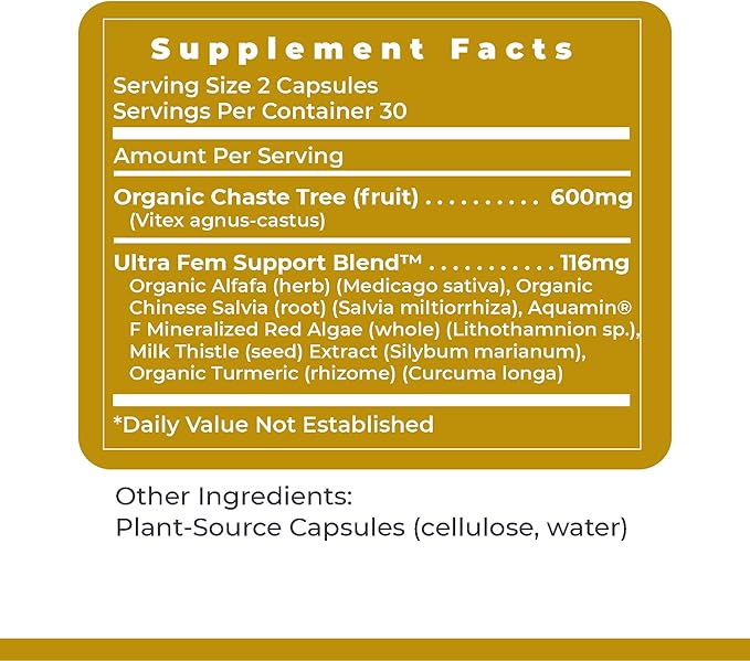 Premier Research Labs Fem Balance FX- Chasteberry Supplement for Women Hormone Balance Support Chaste Tree Supplement w/Organic Chasteberry Extract Natural Support for Women- 60 Vegetarian Capsules
