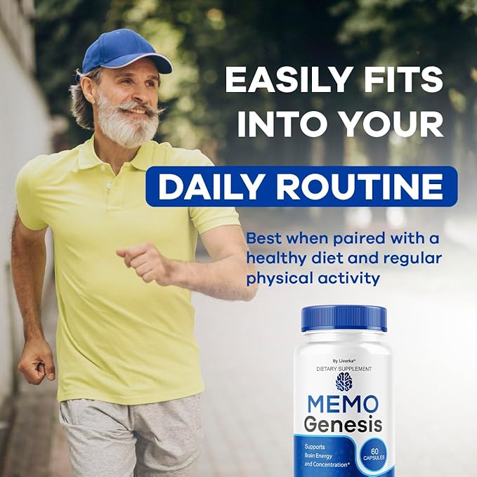 (5 Pack) Memo Genesis Capsules - Original MemoGenesis Brain Health Daily Support Pills Natural Advanced Formula Cognitive Health &amp Function to Help Maintain Clarity Focus 300 Capsules for 5 Month
