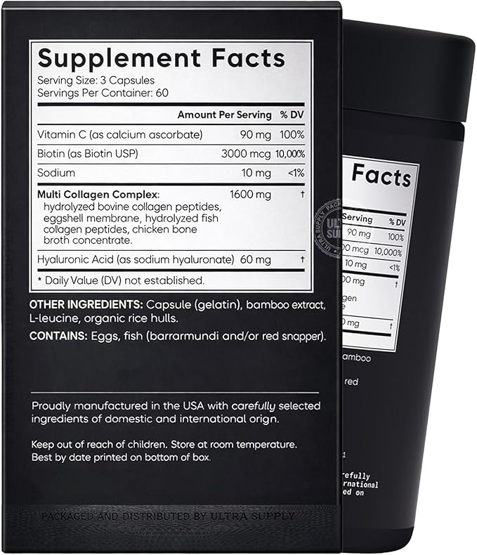 Sports_Researchs Multi Collagen Capsule Formula with Added Ingredients 180 Count
