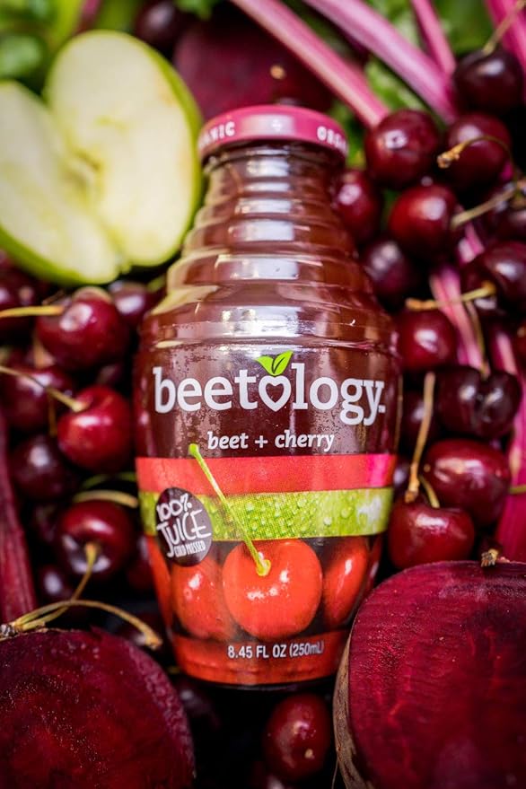 Beetology Organic Beet Juice 8.45oz Variety Pack 2 bottles each of: Beet + Veggie Beet + Lemon Ginger Beet + Cherry (6 Pack) Wonder Beet Juices | Organic Vegan Gluten Free Kosher and Awesome!
