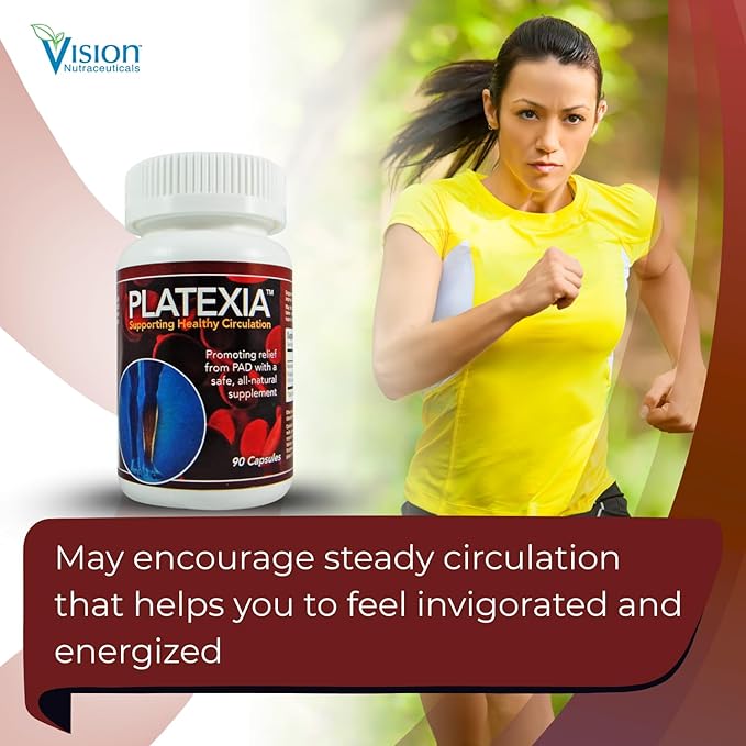 Vision Nutra Platexia with 3000 FU Nattokinase NSP-2 | Support Blood Circulation | Non-GMO &amp Kosher | 90 Vegan Capsules 3-Month Supply