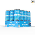 No Sugar Joyburst Energy Drink 0 Calorie 0 Sugar Sugar Free Energy Drink with Natural Caffeine Hint of Sweetness and Refreshing Sparkling Water - 12 Packs (Blue Raz)