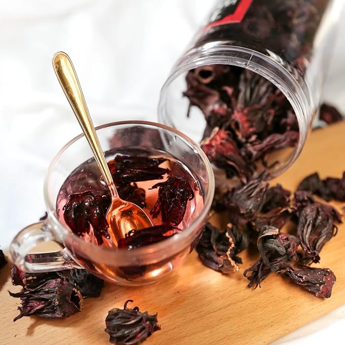 Dried Hibiscus Flower by Dasher's Spice &amp Beans | Flor De Jamaica | Dried Sorrel | 1.5 lb