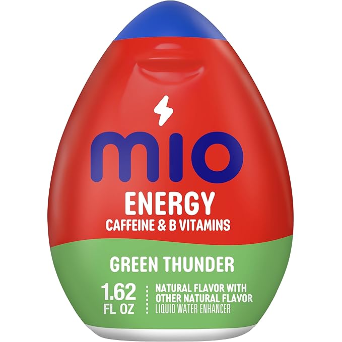 MiO Liquid Water Enhancer Variety Pack – Green Thunder Black Cherry Orange Tangerine Fruit Punch Mango Peach &amp Sweet Tea 1.62 fl oz Each. (Pack of 6)