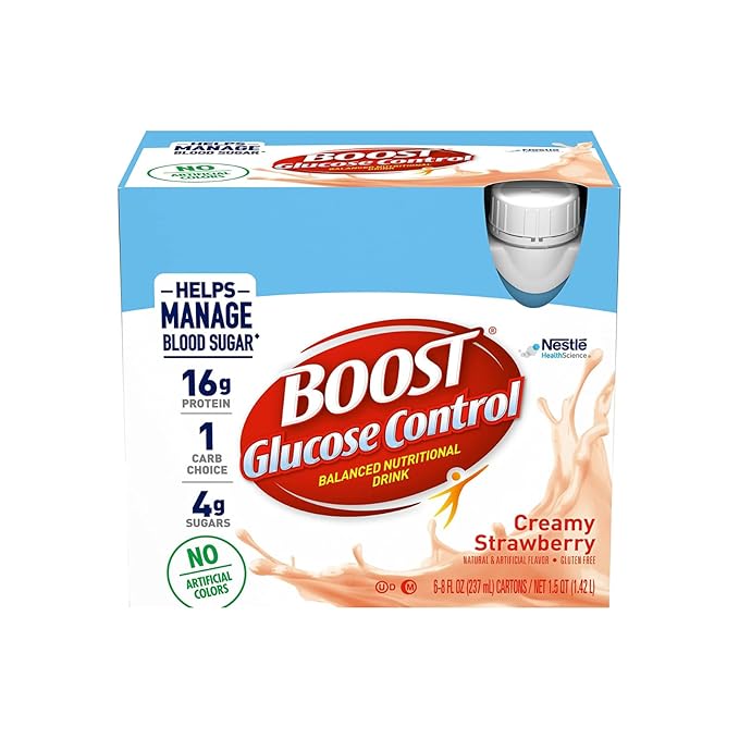 Boost Nutritional Drink Variety Pack 1 Pack Vanilla &amp 1 Pack Strawberry 6-8 fl oz Bottles/Pack (2 CT Variety Pack)