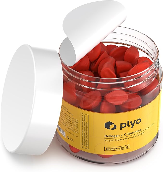 Plyo Collagen + C | for Joint Health and Muscle Strength | NSF Sport Certified | 90 Count | Gluten Free | Made in The US | Women Owned