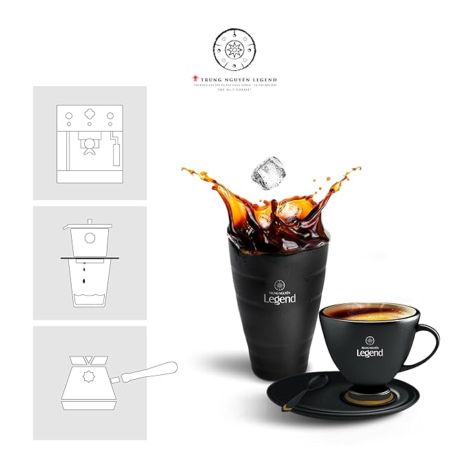 TRUNG NGUYEN LEGEND Espresso Innovator Blended Coffee Bean - Bag 17.6 Oz/500gr Arabica Blend Robusta Medium Roast Whole Beans Full Coffee Beans Perfect Flavor