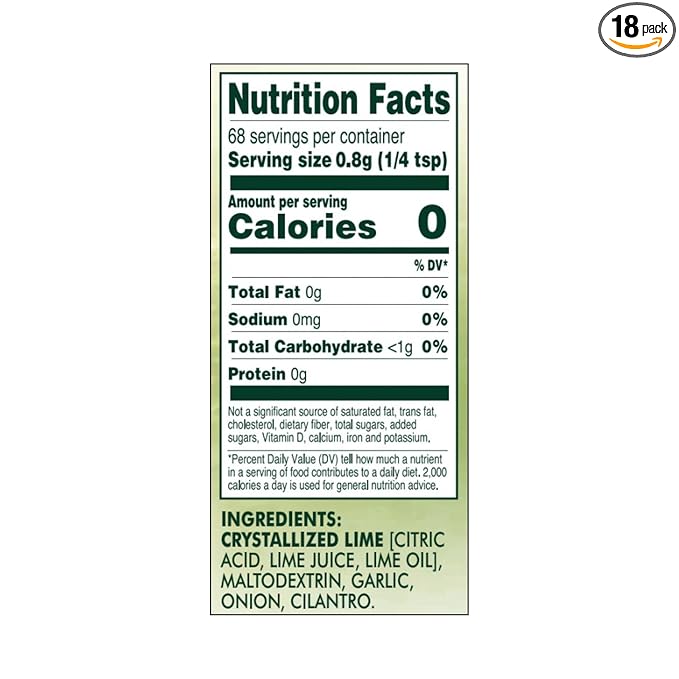 True Lime Garlic and Cilantro Spice Blend 1.94 oz 18 pack