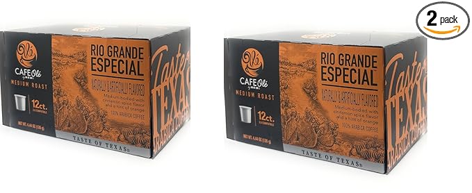 Cafe Ole HEB Single Serve Coffee Pods 12 count - 2 boxes (Rio Grande Especial)
