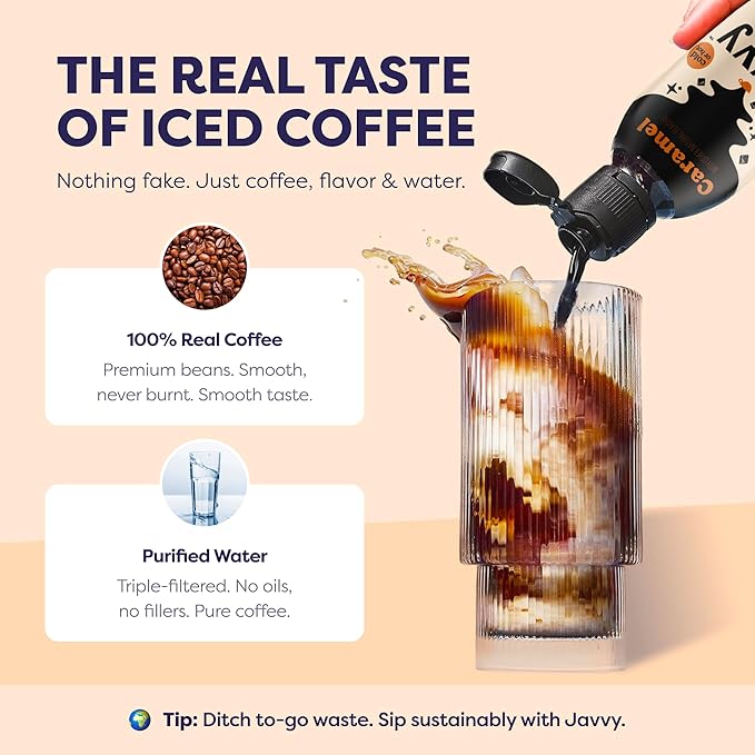 Coffee Concentrate - Cold Brew Coffee Perfect for Hot or Iced Instant Coffees Hot Drinks Cold Brew Concentrate 5 Pack - Caramel