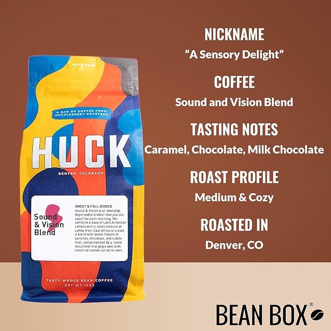 Sound and Vision Blend - Roasted by Huckleberry Roasters - Whole Bean Coffee - 2 Pound Bag