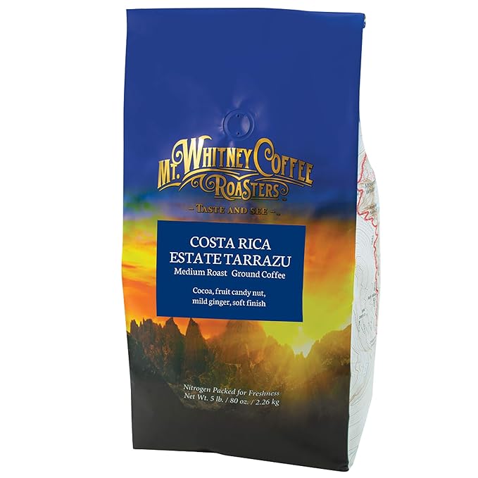 Mt. Whitney Costa Rica Estate Tarrazu Low Acid Coffee (Ground 5 Lb)