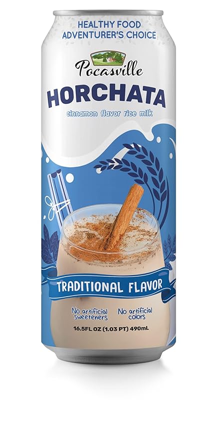 Pocasville Fruit Juices Squeezed not form Concentrate 16.5 Fluid Ounce Can (Horchata 12)