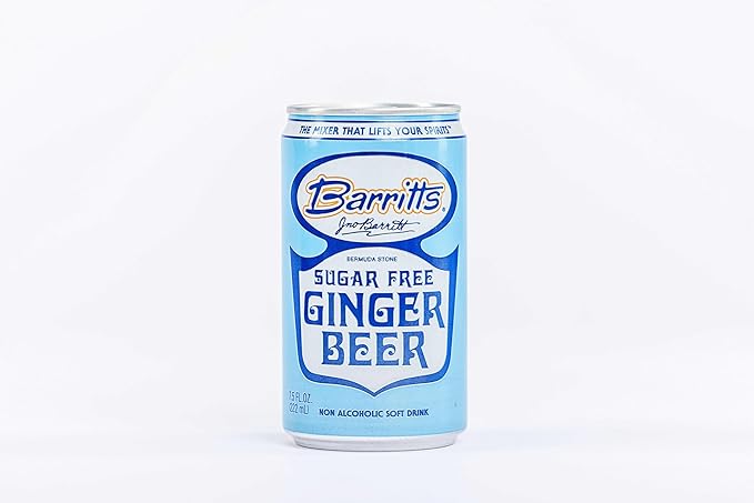 Barritt's Mixers - Sugar Free Diet Ginger Beer Non-Alcoholic Soda Cocktail Mixer 7.5 fl oz Cans 24 Pack Mini 0 Calories No Aspartame