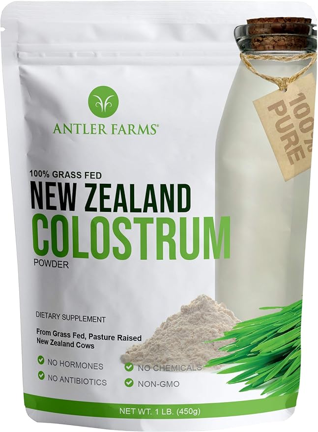 Antler Farms 100% Pure New Zealand Colostrum &amp Collagen Powder Bundle